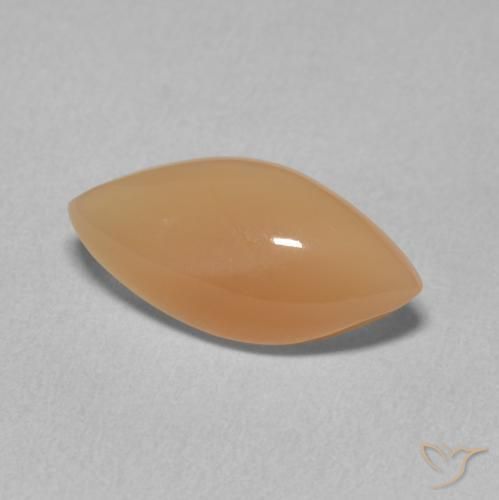 Pierre de lune Medium Light-Orange naturelle Marquise, 2.59 ct, Translucide