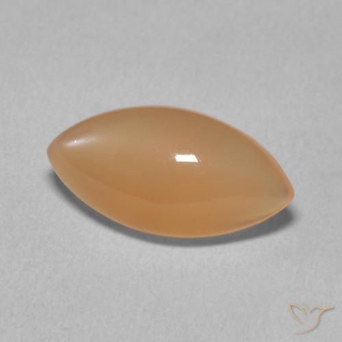 Pierre de lune Medium Light-Orange naturelle Marquise, 2.87 ct, Translucide