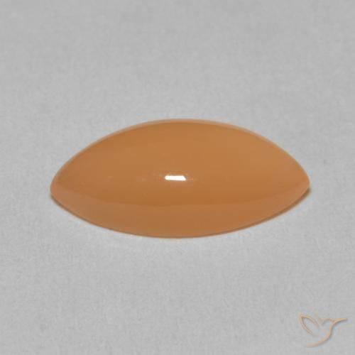 Pierre de lune Medium Light-Orange naturelle Marquise, 2.87 ct, Translucide