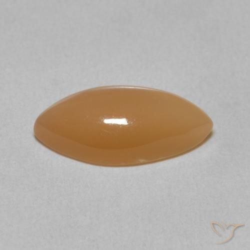 Pierre de lune Orange cantaloup naturelle Marquise, 2.77 ct, Translucide