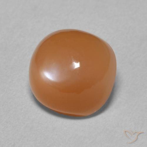 Pierre de lune Orange moyen naturelle Coussin, 2.46 ct, Translucide