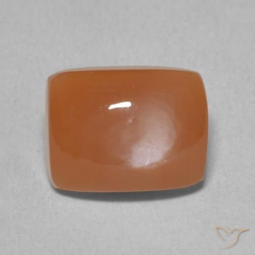 Pierre de lune Orange foncé naturelle Coussin, 2.25 ct, Translucide