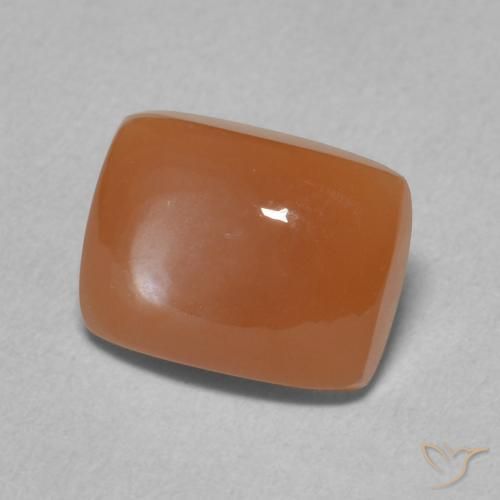 Pierre de lune Orange foncé naturelle Coussin, 2.25 ct, Translucide
