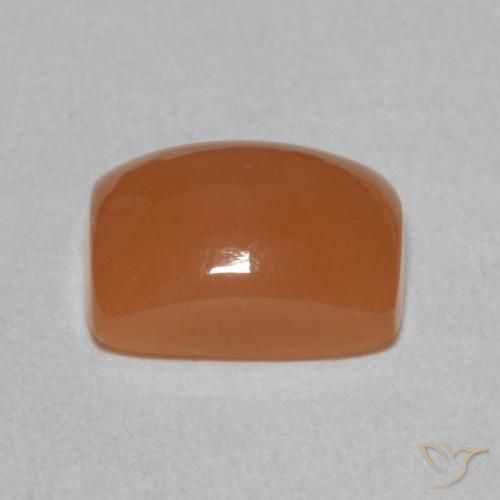 Pierre de lune Orange foncé naturelle Coussin, 2.25 ct, Translucide