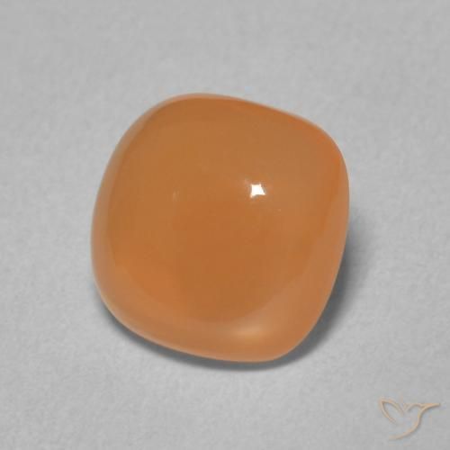 Pierre de lune Orange moyen naturelle Coussin, 1.94 ct, Translucide