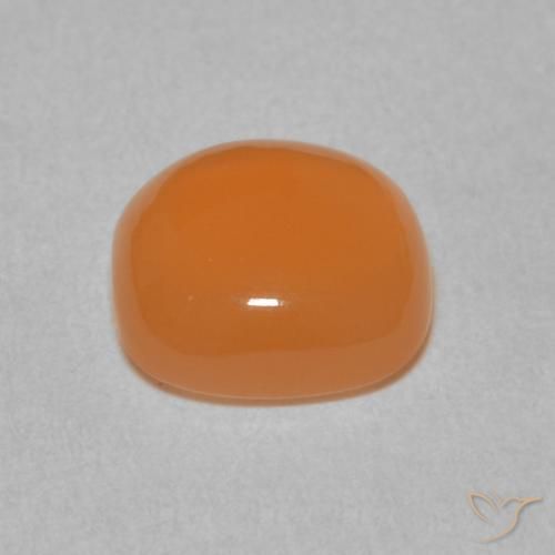 Pierre de lune Orange moyen naturelle Coussin, 1.94 ct, Translucide