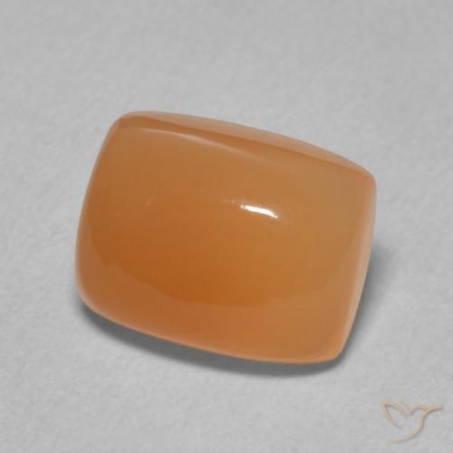Pierre de lune Orange moyen naturelle Coussin, 2.47 ct, Translucide