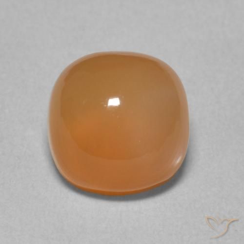 2.35ct Naturel Orange rougeâtre Pierre de lune, Coussin, Translucide