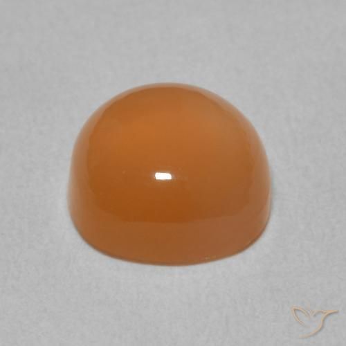 Pierre de lune Orange rougeâtre naturelle Coussin, 2.35 ct, Translucide