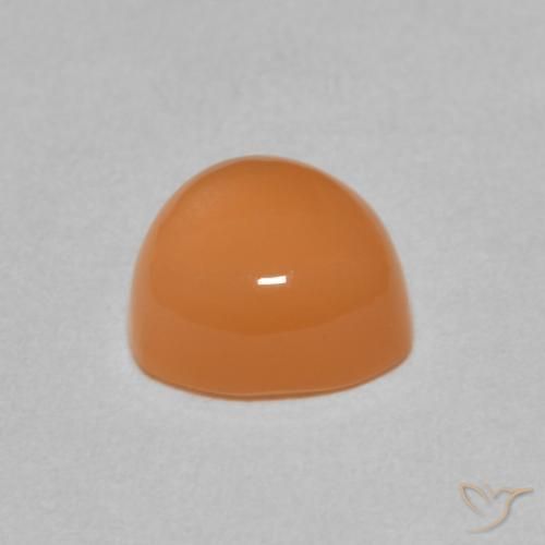 Pierre de lune Orange moyen naturelle Trillion, 2.19 ct, Translucide
