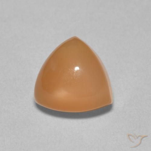 2.13ct Naturel Orange cantaloup Pierre de lune, Trillion, Translucide