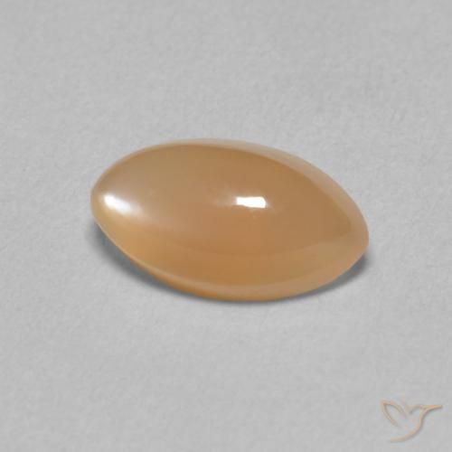 Pierre de lune Pêche Orange naturelle Marquise, 1.61 ct, Translucide