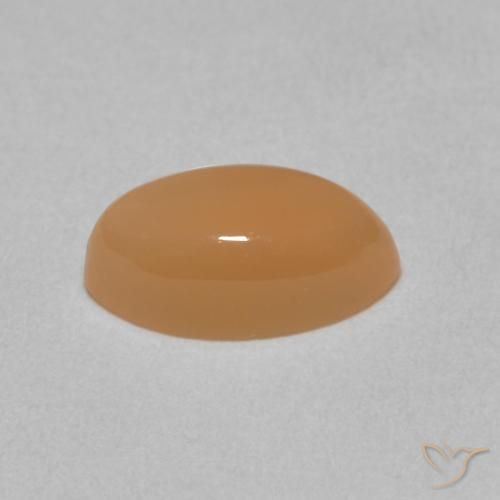 Pierre de lune Pêche Orange naturelle Marquise, 1.61 ct, Translucide