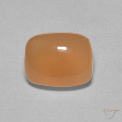 Pierre de lune Orange moyen naturelle Coussin, 2.36 ct, Translucide