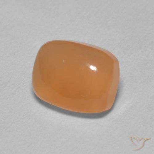 Pierre de lune Orange moyen naturelle Coussin, 2.36 ct, Translucide