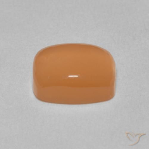 Pierre de lune Orange moyen naturelle Coussin, 2.36 ct, Translucide