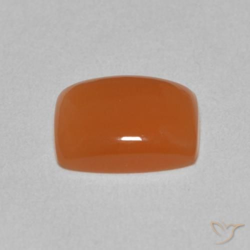 Pierre de lune Orange foncé naturelle Coussin, 1.89 ct, Translucide