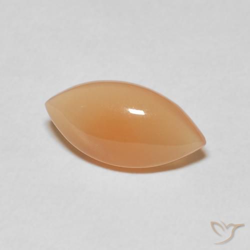Pierre de lune Orange cantaloup naturelle Marquise, 2.52 ct, Translucide