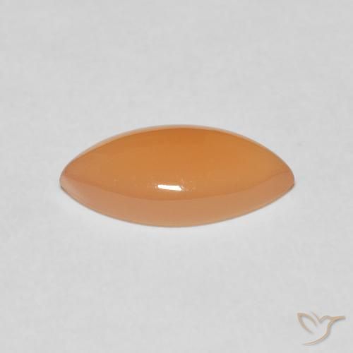 Pierre de lune Orange cantaloup naturelle Marquise, 2.52 ct, Translucide