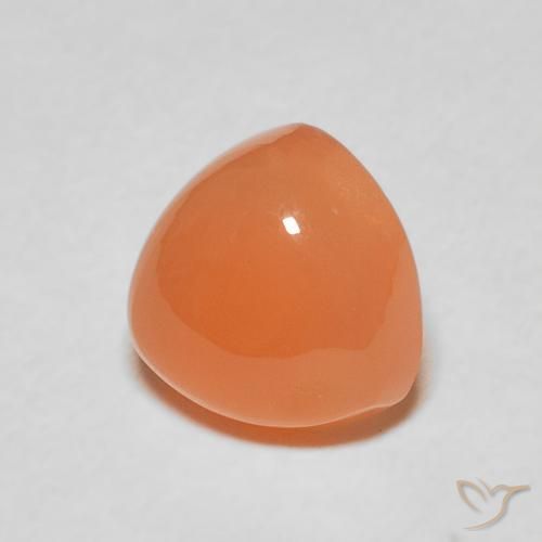 Pierre de lune Orange rougeâtre naturelle Trillion, 1.87 ct, Translucide