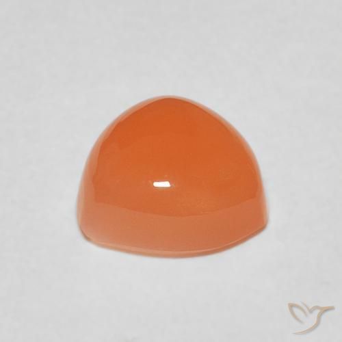 Pierre de lune Orange rougeâtre naturelle Trillion, 1.87 ct, Translucide