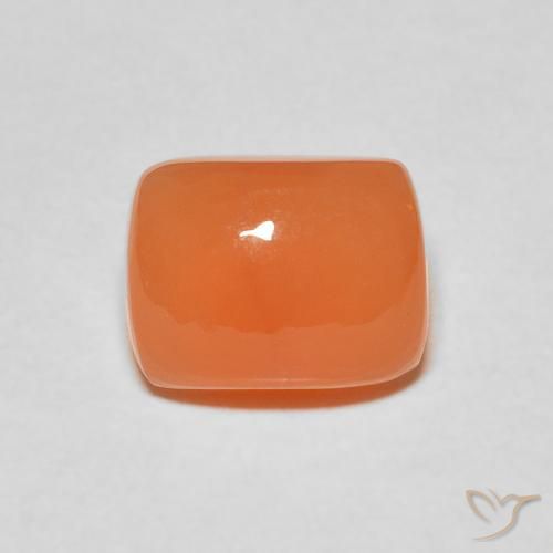 Pierre de lune Orange foncé naturelle Coussin, 2.66 ct, Translucide