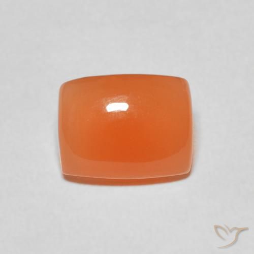 2.07ct Naturel Orange rougeâtre Pierre de lune, Coussin, Translucide