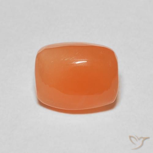 Pierre de lune Orange foncé naturelle Coussin, 2.30 ct, Translucide