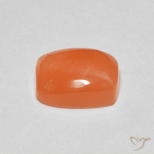 Pierre de lune Orange foncé naturelle Coussin, 2.30 ct, Translucide