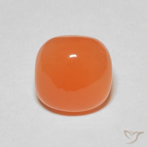 2.19ct Naturel Orange foncé Pierre de lune, Coussin, Translucide