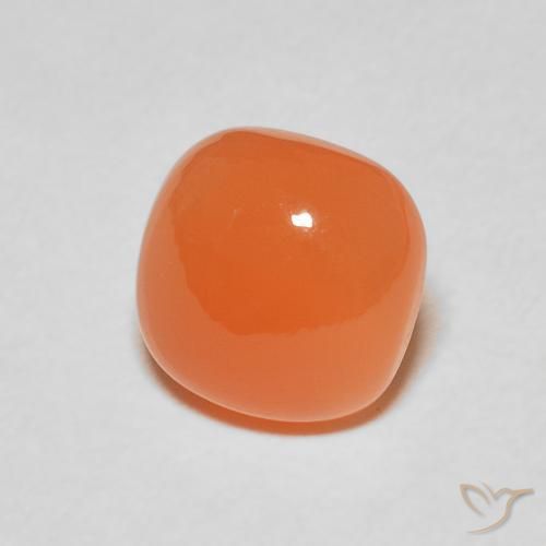 Pierre de lune Orange foncé naturelle Coussin, 2.19 ct, Translucide