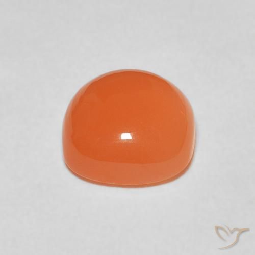 Pierre de lune Orange foncé naturelle Coussin, 2.19 ct, Translucide