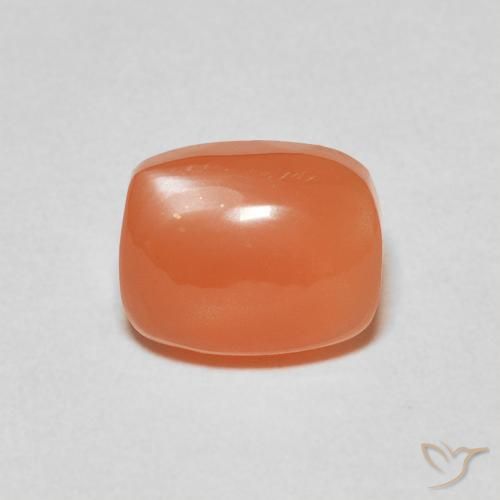Pierre de lune Orange foncé naturelle Coussin, 2.21 ct, Translucide