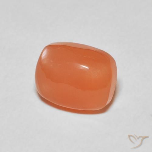 Pierre de lune Orange foncé naturelle Coussin, 2.21 ct, Translucide