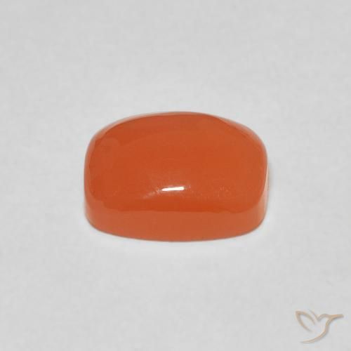 Pierre de lune Orange foncé naturelle Coussin, 2.21 ct, Translucide
