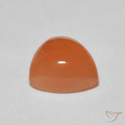 Pierre de lune Orange rougeâtre naturelle Trillion, 1.93 ct, Translucide