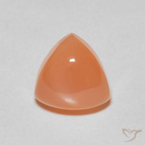 Pierre de lune Orange clair naturelle Trillion, 2.07 ct, Translucide