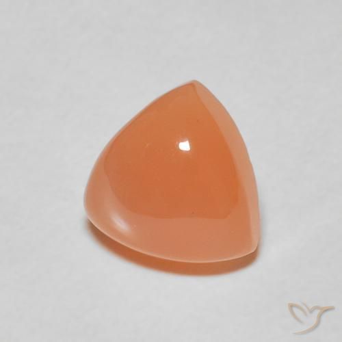 Pierre de lune Orange clair naturelle Trillion, 2.07 ct, Translucide