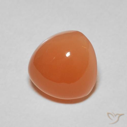Pierre de lune Orange moyen naturelle Trillion, 2.15 ct, Translucide