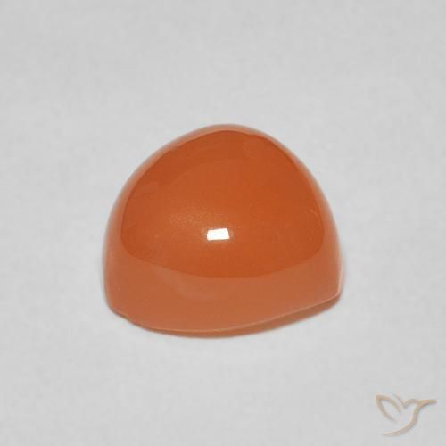 Pierre de lune Orange moyen naturelle Trillion, 2.15 ct, Translucide