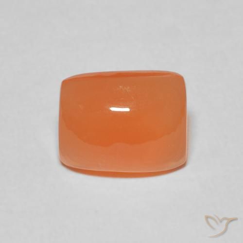 2.19ct Naturel Orange rougeâtre Pierre de lune, Coussin, Translucide