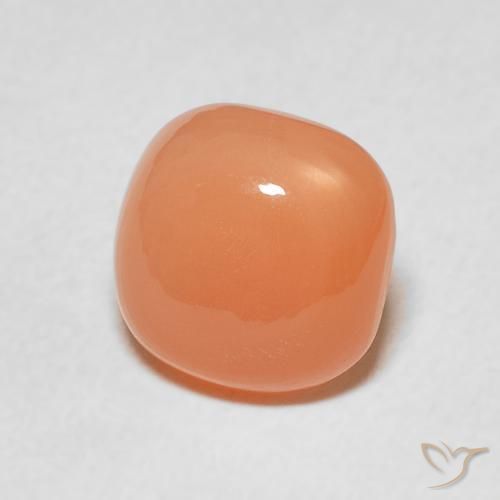 Pierre de lune Pourpre rougeâtre léger naturelle Coussin, 1.89 ct, Translucide