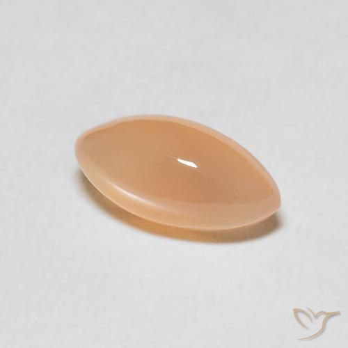 Pierre de lune Orange moyen naturelle Marquise, 1.25 ct, Translucide