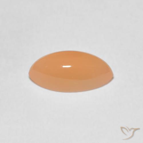 Pierre de lune Orange moyen naturelle Marquise, 1.25 ct, Translucide