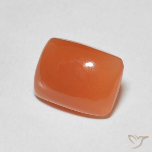 Pierre de lune Orange intense naturelle Coussin, 2.05 ct, Translucide