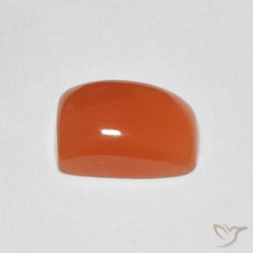 Pierre de lune Orange intense naturelle Coussin, 2.05 ct, Translucide