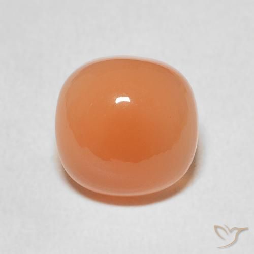 Pierre de lune Orange abricot chaud naturelle Coussin, 2.26 ct, Translucide