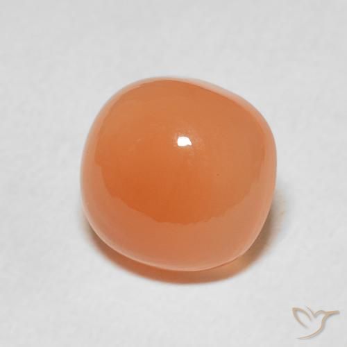 Pierre de lune Orange abricot chaud naturelle Coussin, 2.26 ct, Translucide