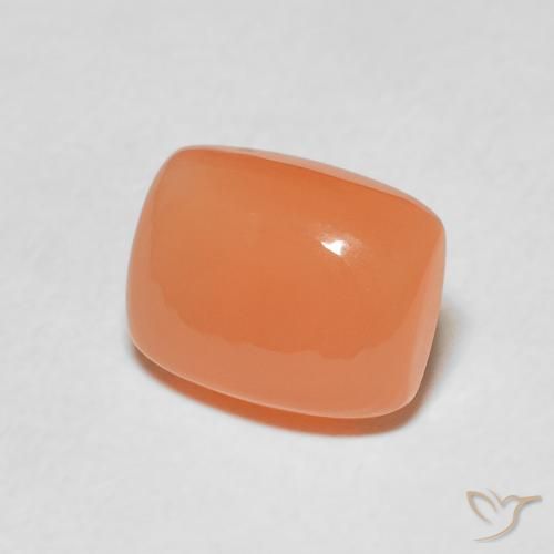 Pierre de lune Pourpre rougeâtre léger naturelle Coussin, 2.12 ct, Translucide