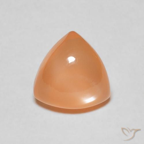 1.86ct Naturel Medium Light-Orange Pierre de lune, Trillion, Translucide